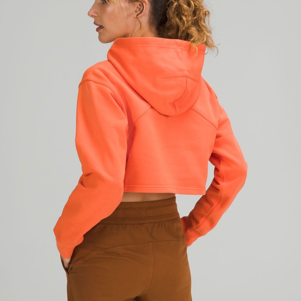 NWT lululemon all yours cropped hoodie Warm Coral